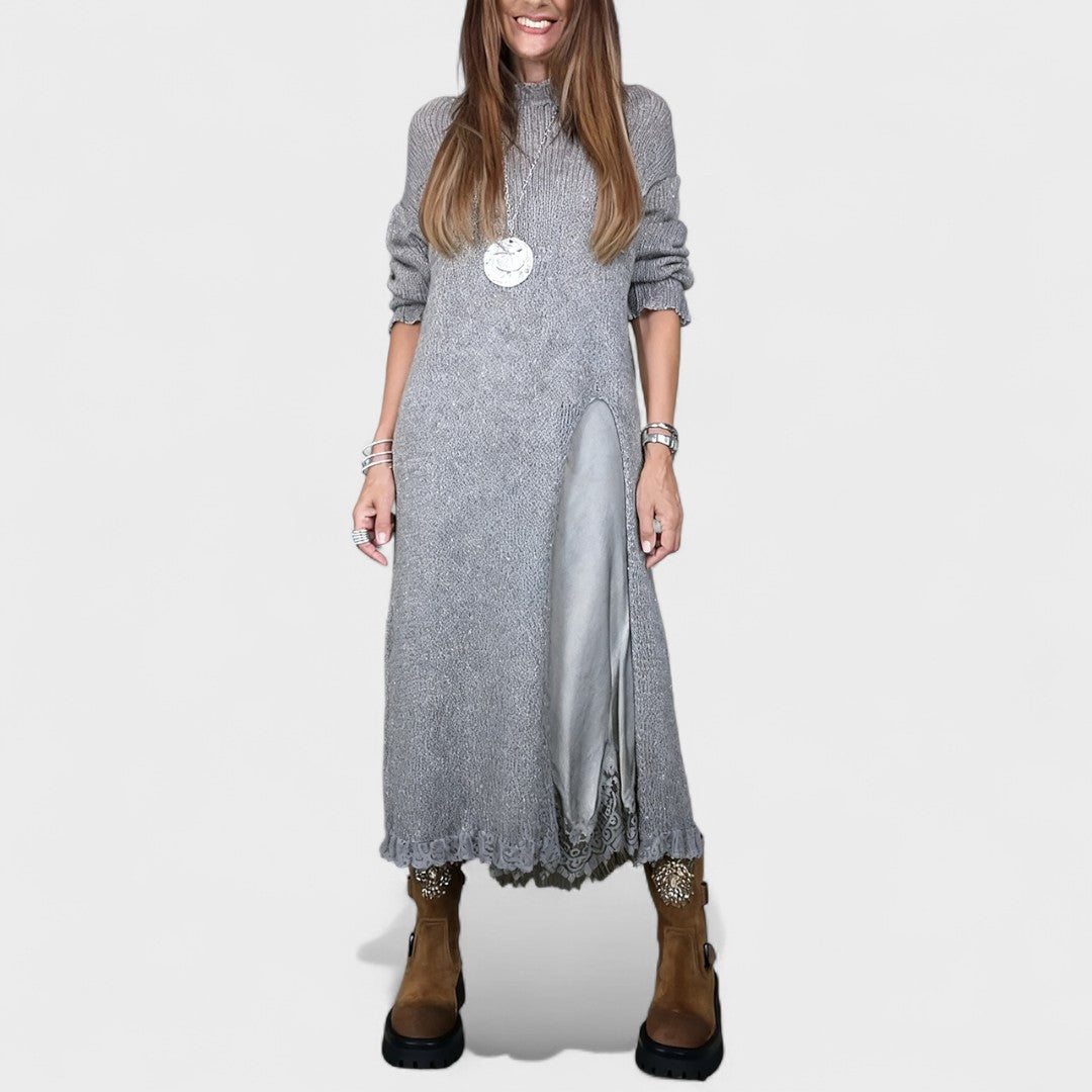 Alda - Conjunto Elegante Completo (malla larga + vestido)