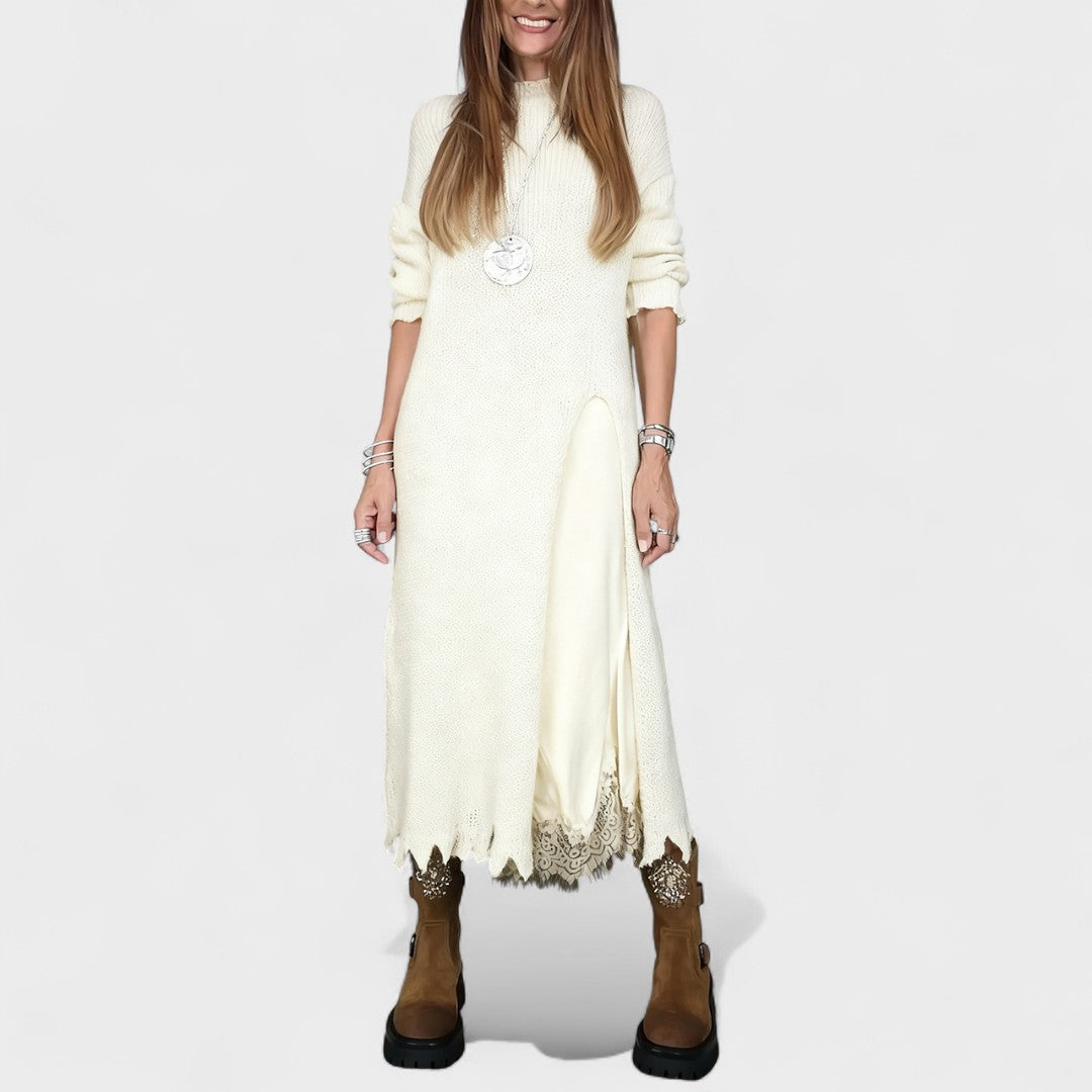 Alda - Conjunto Elegante Completo (malla larga + vestido)